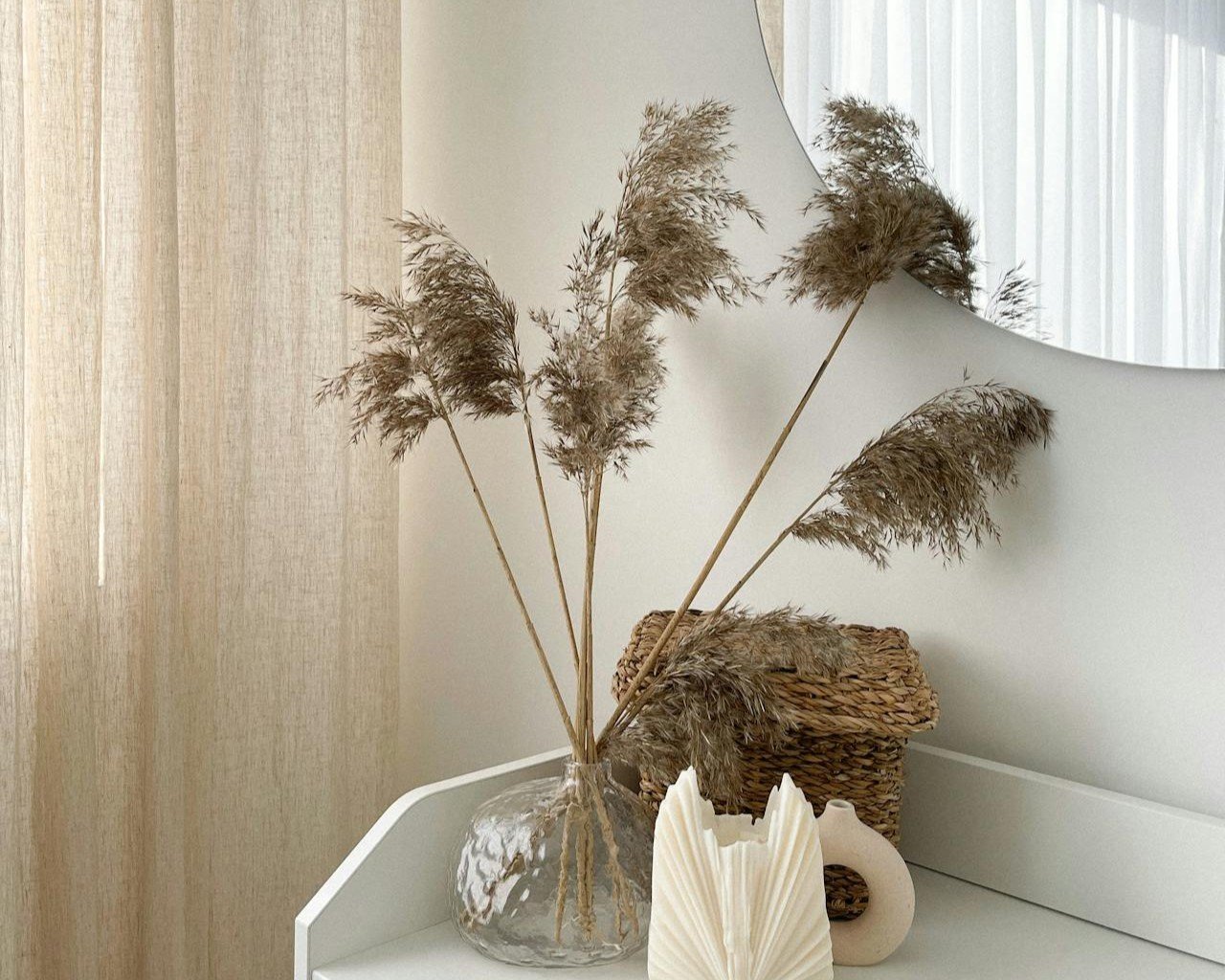 grass in a vase